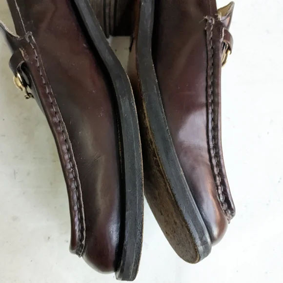 Gucci Horsebit Loafers Burgundy Men 13 D Leather $890 Mens Red Gucci Leather Horse Bit Loafers Sz 11 G / 12  main image 4